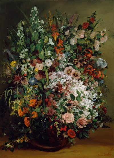 Bouquet of Flowers in a Vase by Gustave Courbet